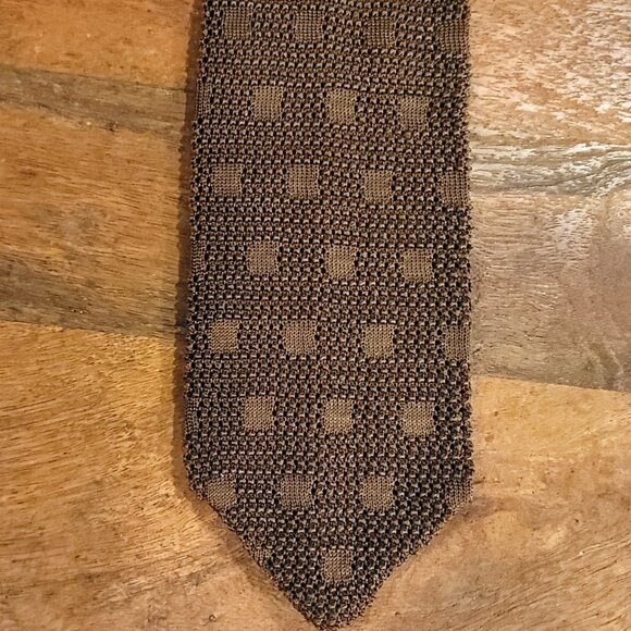 Calvin Klein Collection Brown Knit Tie - Picture 1 of 4